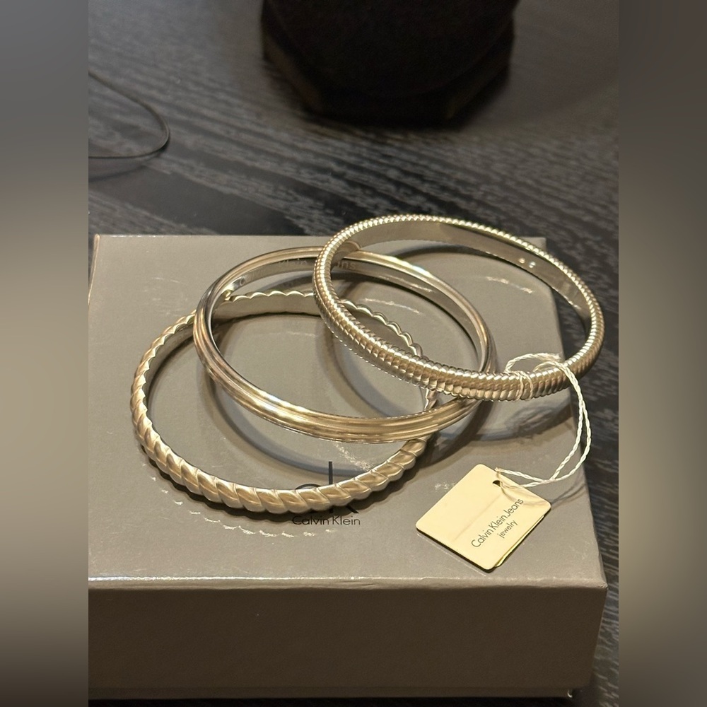 Calvin Klein Silver Bracelet Trio